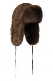 Меховая шапка-ушанка Сандра из норки и соболя FurLand