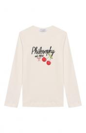 Хлопковый лонгслив Philosophy Di Lorenzo Serafini Kids