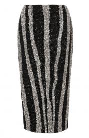 Юбка с отделкой пайетками Balmain