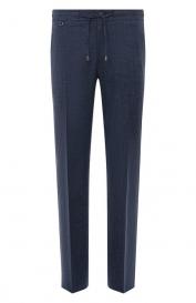 Брюки из шерсти и льна Stefano Ricci