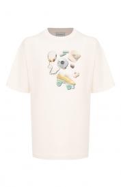 Хлопковая футболка Drôle De Monsieur