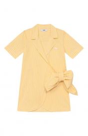 Хлопковое платье-рубашка MSGM Kids