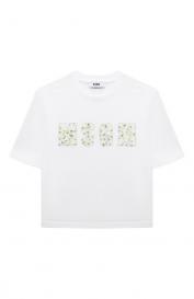 Хлопковая футболка MSGM Kids