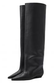 Кожаные ботфорты Jil Sander