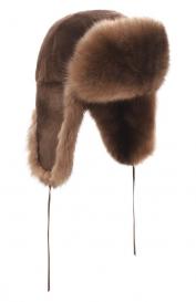 Меховая шапка-ушанка Селин из норки и соболя FurLand
