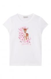 Хлопковая футболка Monnalisa