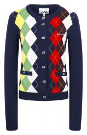 Кардиган из шерсти и кашемира Ganni