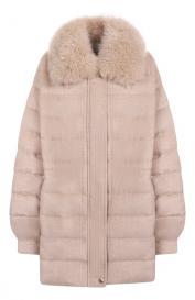 Пуховик из шерсти и кашемира manzoni24