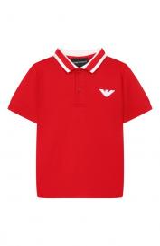 Поло из лиоцелла и хлопка Emporio Armani