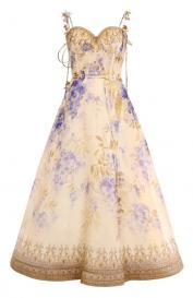 Платье изо льна и шелка ZIMMERMANN