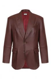 Кожаный пиджак Brunello Cucinelli