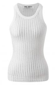 Топ с отделкой стразами The Attico