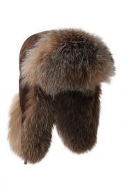 Шапка-ушанка с отделкой из лисы VICTORIA KUSENKOVA