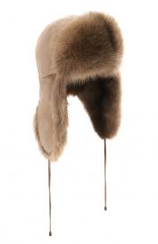 Меховая шапка-ушанка из норки и соболя VICTORIA KUSENKOVA