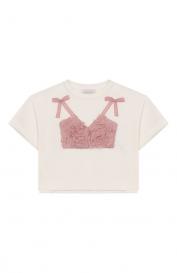 Хлопковая футболка Monnalisa