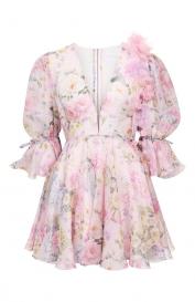 Платье из шелка и льна YVON