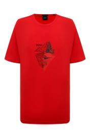 Хлопковая футболка Boss Green