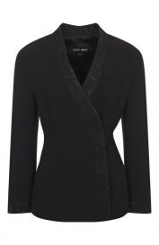 Шелковый жакет с отделкой стразами Giorgio Armani