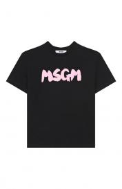 Хлопковая футболка MSGM Kids