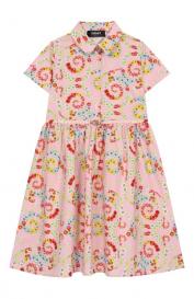 Хлопковое платье-рубашка Versace