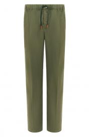 Брюки изо льна и хлопка KITON