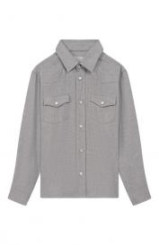 Рубашка из хлопка и лиоцелла Brunello Cucinelli