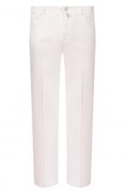 Брюки изо льна и хлопка KITON