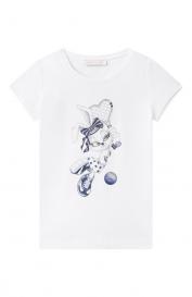 Хлопковая футболка Monnalisa