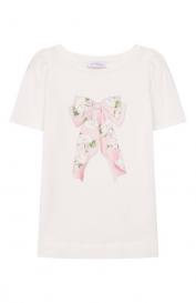 Хлопковая футболка Monnalisa