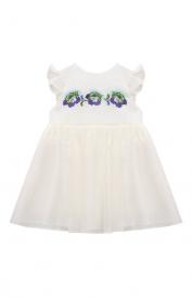 Платье из хлопка и шелка Etro