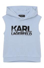 Хлопковое худи KARL LAGERFELD KIDS