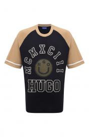 Хлопковая футболка HUGO Blue