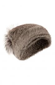 Меховая шапка из норки и лисы VICTORIA KUSENKOVA