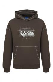 Хлопковое худи HUGO Blue