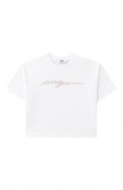 Хлопковая футболка MSGM Kids