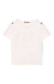 Хлопковая футболка ELIE SAAB JUNIOR