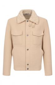 Шерстяная куртка с воротником из овчины Stefano Ricci