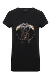 Хлопковая футболка Roberto Cavalli