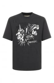 Хлопковая футболка DOMREBEL