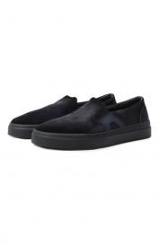 Замшевые слипоны Gloria Santoni