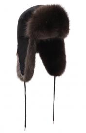 Меховая шапка-ушанка из норки и соболя VICTORIA KUSENKOVA