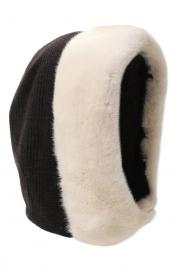 Капюшон с мехом норки VICTORIA KUSENKOVA