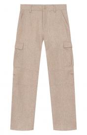 Брюки-карго из шерсти и хлопка Eleventy