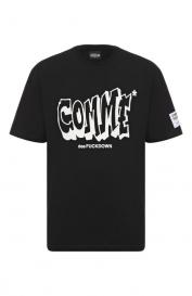 Хлопковая футболка Comme des Fuckdown