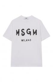 Хлопковая футболка MSGM Kids