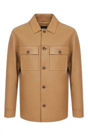 Кожаная куртка-рубашка BOSS