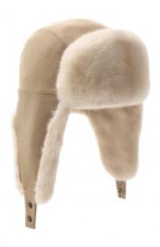 Кашемировая шапка-ушанка с отделкой из норки VICTORIA KUSENKOVA