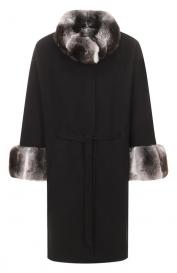 Пальто из шерсти и кашемира с отделкой из шиншиллы MVST