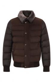 Пуховик Viani-URL с отделкой из овчины Moorer