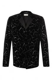 Хлопковый пиджак Saint Laurent